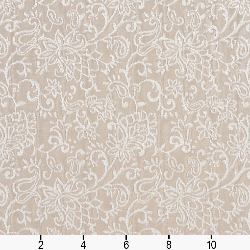 2605 Floral Linen/Garden Beige & Taupe Charlotte Fabrics
