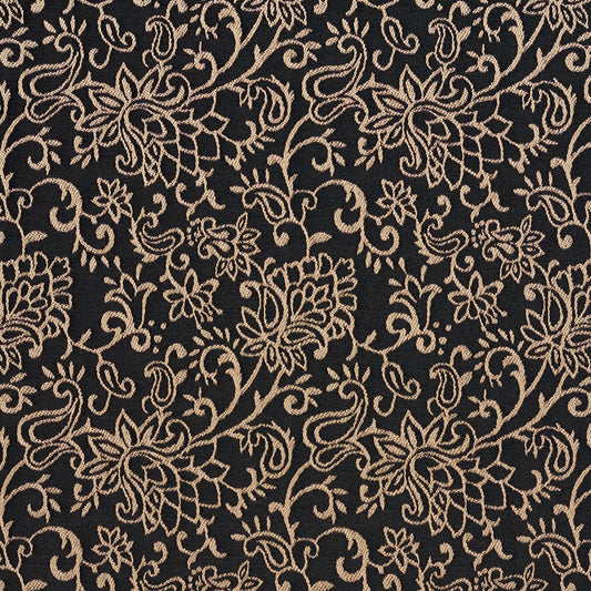 2606 Floral Onyx/Garden Black Charlotte Fabrics
