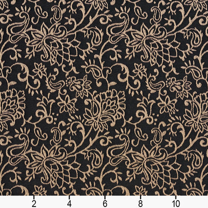 2606 Floral Onyx/Garden Black Charlotte Fabrics
