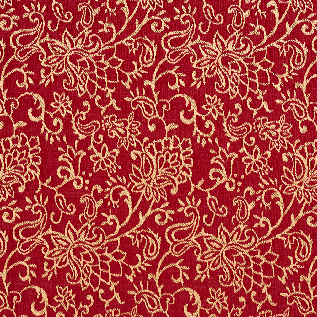 2607 Floral Crimson/Garden Red & Burgundy Charlotte Fabrics