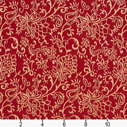 2607 Floral Crimson/Garden Red & Burgundy Charlotte Fabrics