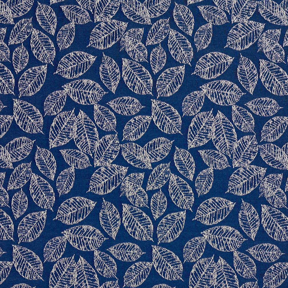 2618 Leaves Blue Charlotte Fabrics Woven Patterns