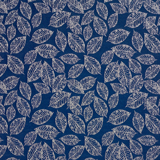 2618 Leaves Blue Charlotte Fabrics Woven Patterns