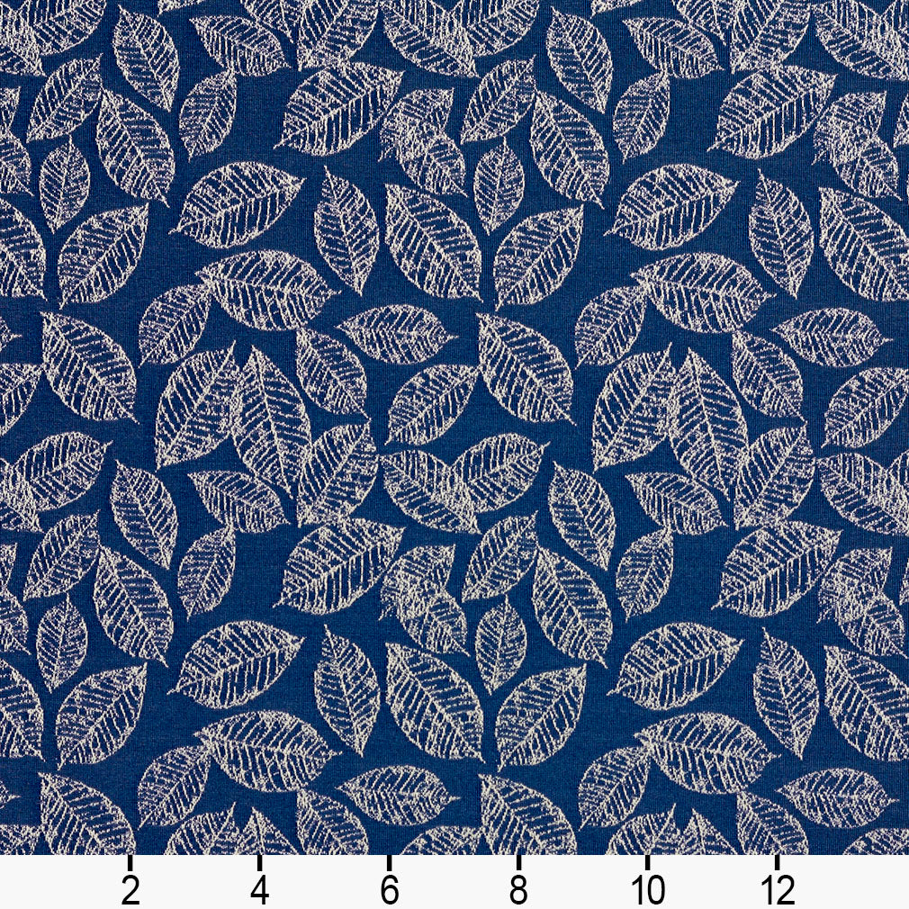 2618 Leaves Wedgewood/Leaf Blue Charlotte Fabrics