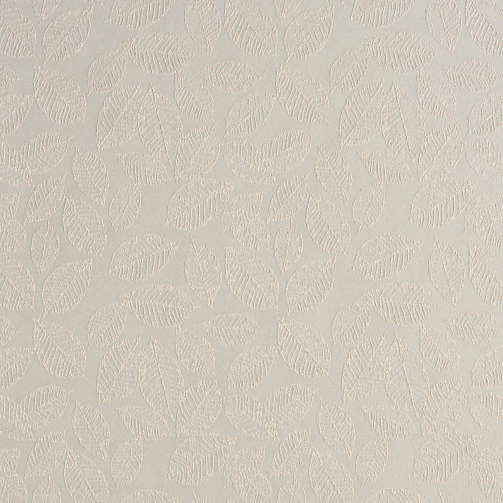 2620 Leaves White & Ivory Charlotte Fabrics Woven Patterns