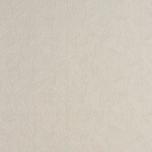 2620 Leaves White & Ivory Charlotte Fabrics Woven Patterns