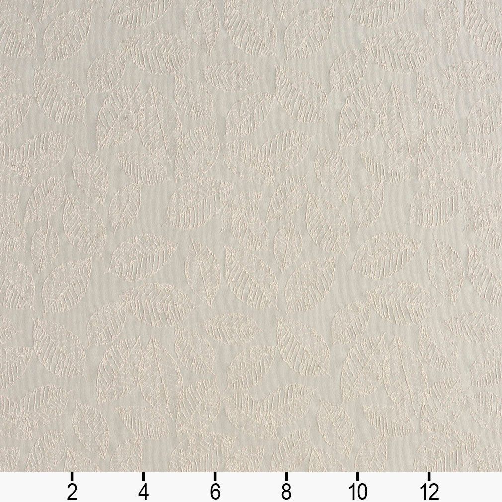 2620 Leaves Oyster/Leaf White & Ivory Charlotte Fabrics
