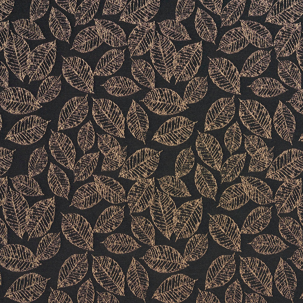 2624 Leaves Black Charlotte Fabrics Woven Patterns
