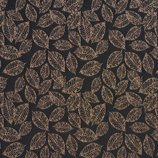 2624 Leaves Onyx/Leaf Black Charlotte Fabrics