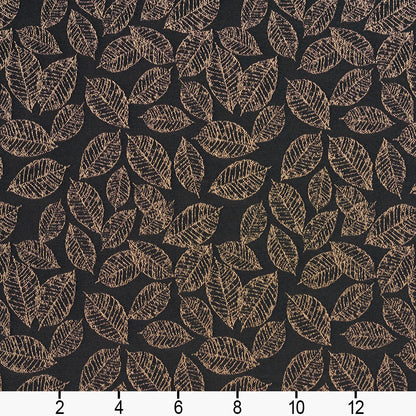 2624 Leaves Onyx/Leaf Black Charlotte Fabrics