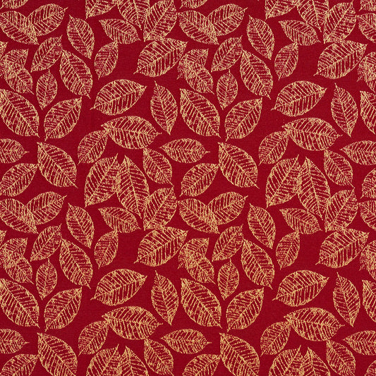 2625 Leaves Crimson/Leaf Red & Burgundy Charlotte Fabrics