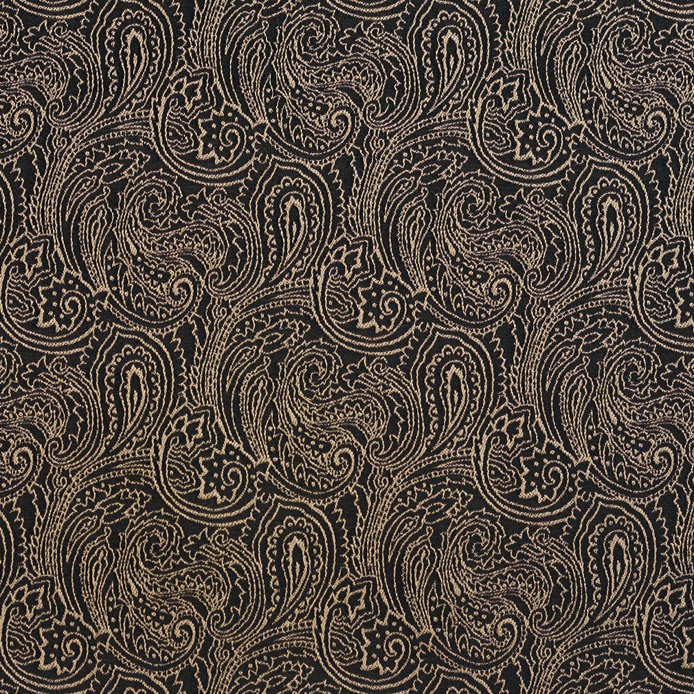 2633 Paisley Black Charlotte Fabrics Woven Patterns