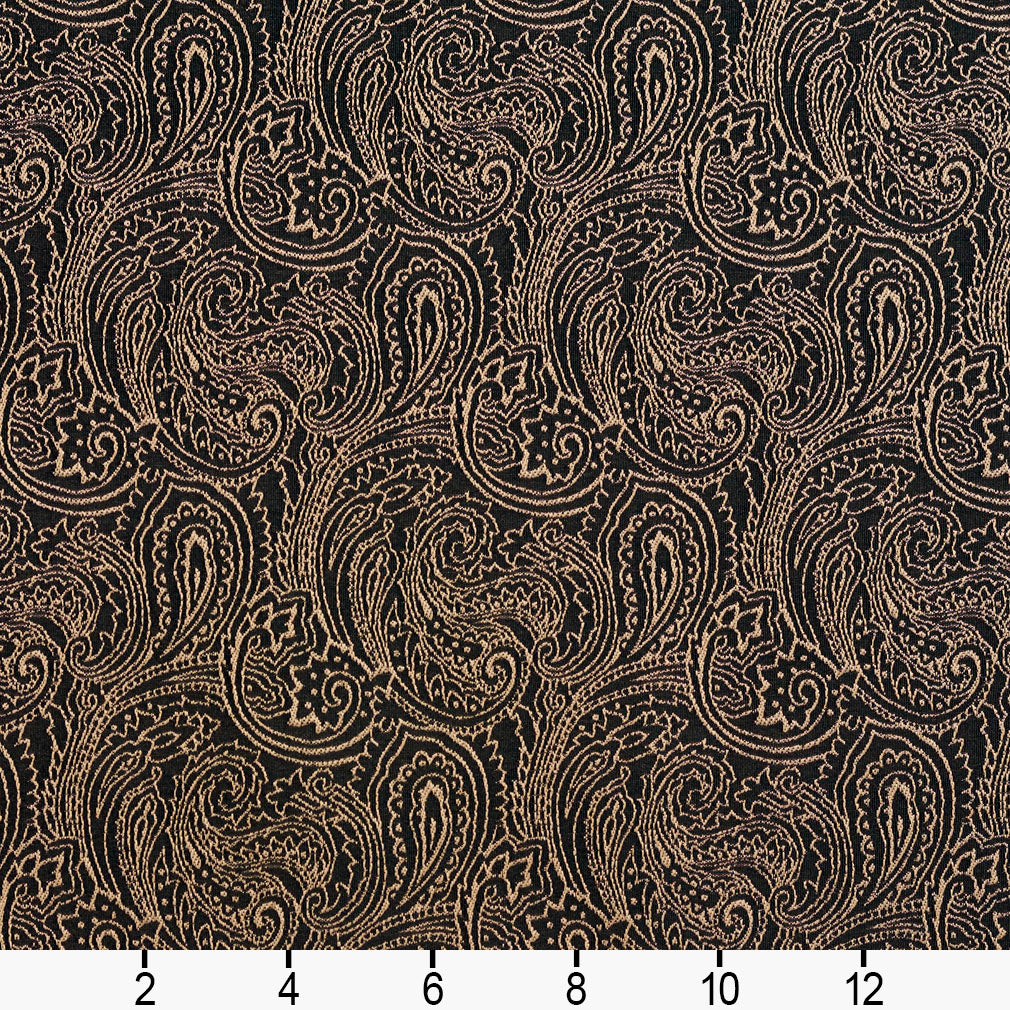 2633 Paisley Onyx/Paisley Black Charlotte Fabrics