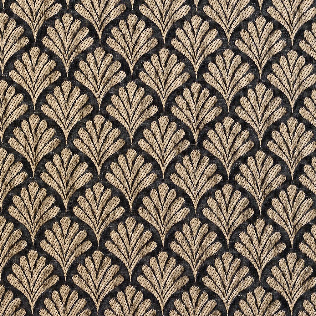 2660 Abstract & Geometric,Small Scale Onyx/Fan Black Charlotte Fabrics