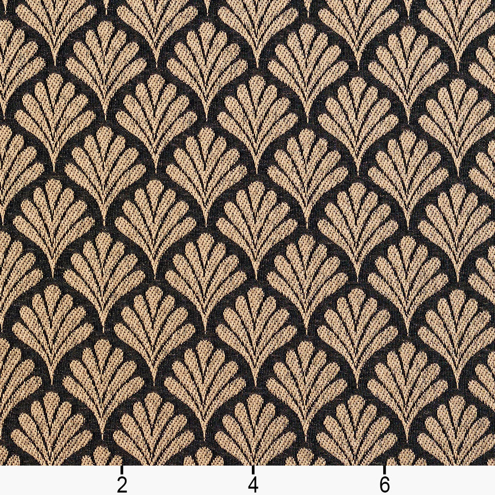 2660 Abstract & Geometric,Small Scale Onyx/Fan Black Charlotte Fabrics