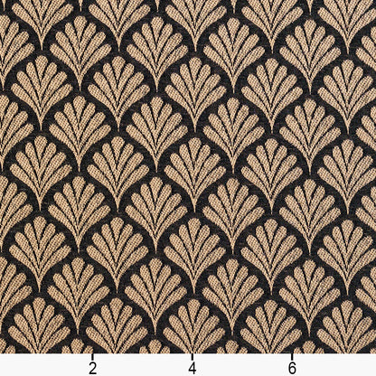 2660 Abstract & Geometric,Small Scale Onyx/Fan Black Charlotte Fabrics