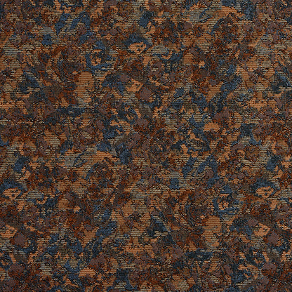 2732 Abstract & Geometric,Leaves Pissarro Blue,Brown Charlotte Fabrics