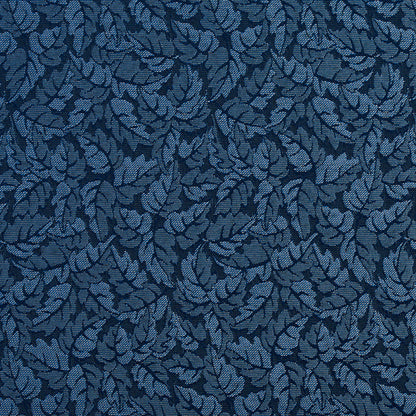 2742 Leaves,Small Scale Azure Blue Charlotte Fabrics