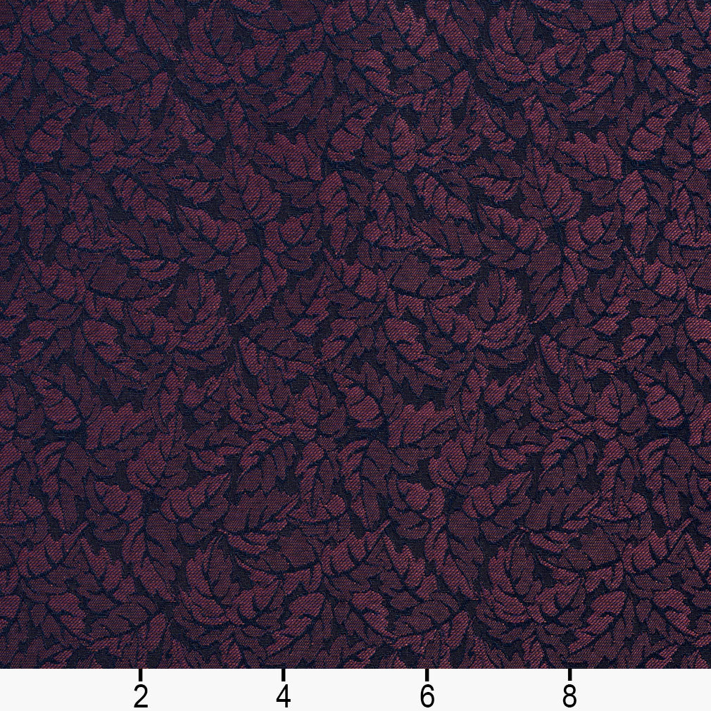2744 Leaves,Small Scale Eggplant Purple Charlotte Fabrics
