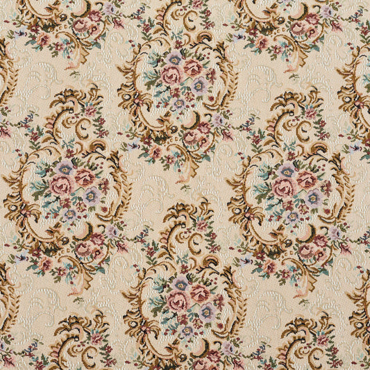 2773 Floral Victoria Gold & Yellow,Pink Charlotte Fabrics