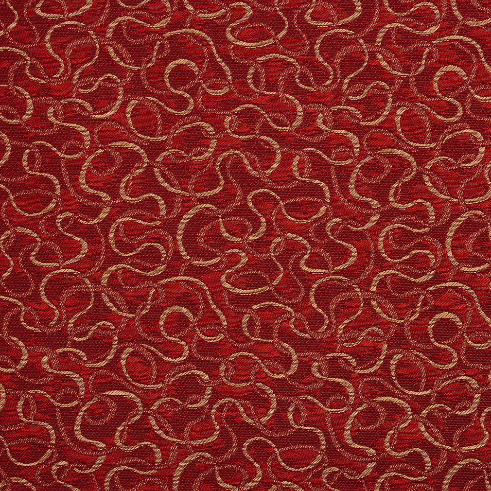 2785 Abstract & Geometric Flame Red & Burgundy Charlotte Fabrics