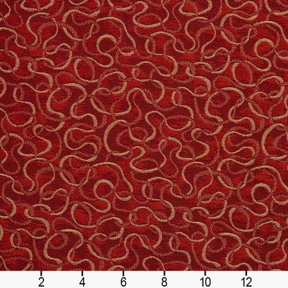2785 Abstract & Geometric Flame Red & Burgundy Charlotte Fabrics