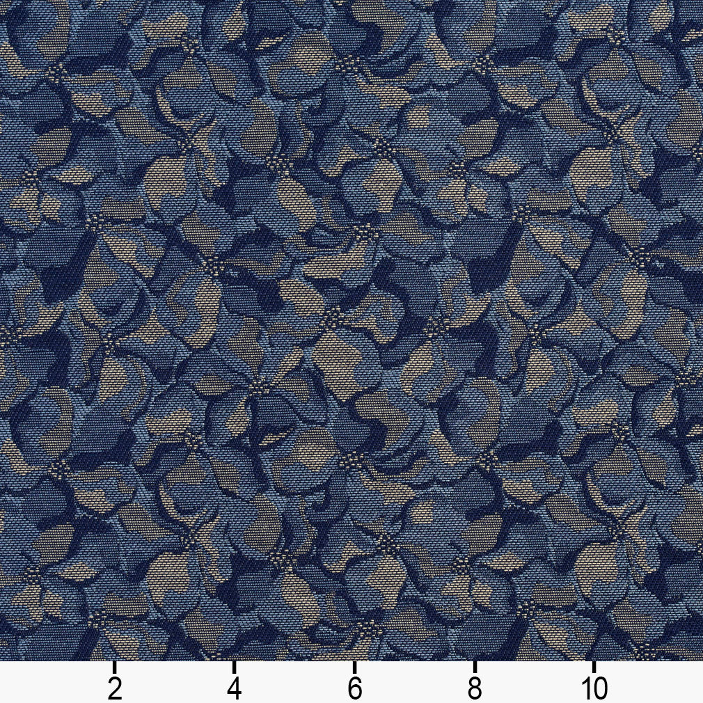 2793 Abstract & Geometric,Floral Pacific Blue Charlotte Fabrics