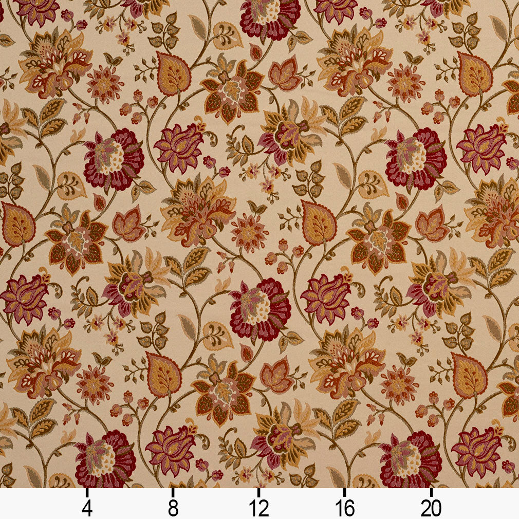 2950 Floral Sofia  Orange & Rust,Red & Burgundy Charlotte Fabrics