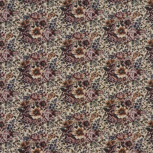 2960 Floral Bouquet Red & Burgundy Charlotte Fabrics