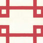 300406OWP BRIGHTON Red On Off White Quadrille Wallpaper