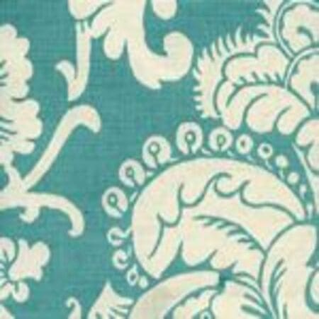 302176F ESTE REVERSE Turquoise on Tint Quadrille Fabric