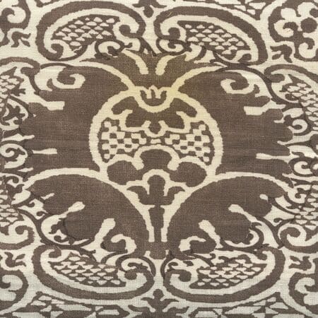 302207F VENETO Brown on Tint Quadrille Fabric