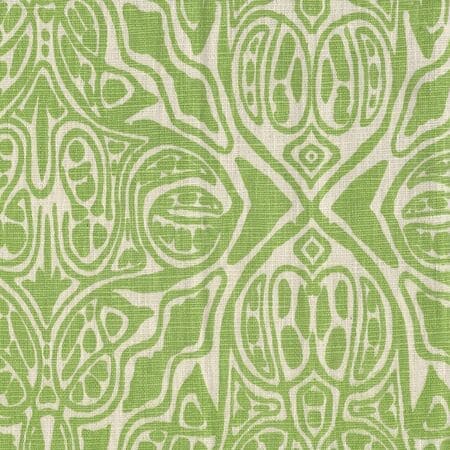 302256F SAN MICHELE New Leaf on Beige Quadrille Fabric