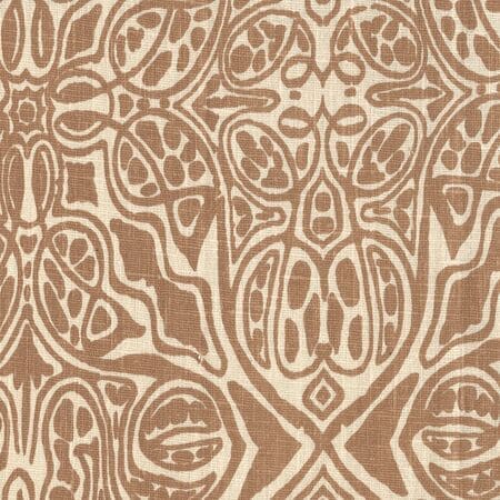 302261F SAN MICHELE Camel II on Beige Quadrille Fabric