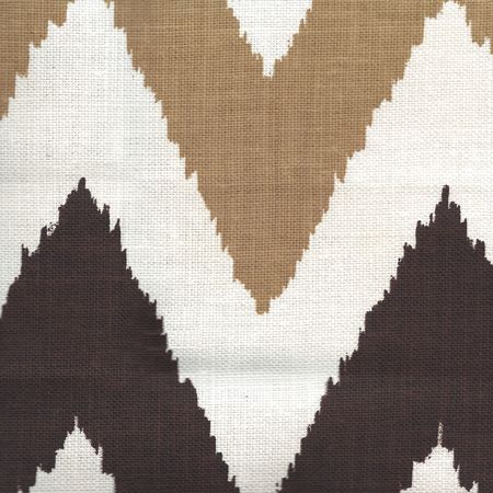 302603F TASHKENT II Camel Brown on Oyster Quadrille Fabric