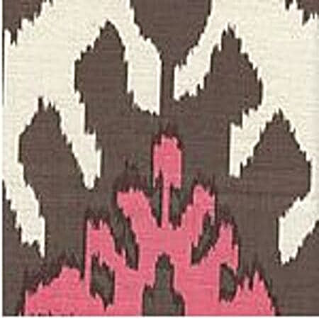 302835S KAZAK Brown Pink On Silk Quadrille Fabric