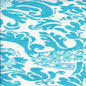 302843F BROMONTE Turquoise on Tint Quadrille Fabric