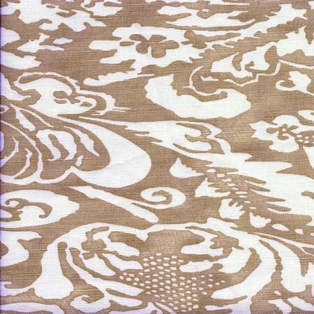 302852F BROMONTE REVERSE Beige on Tint Quadrille Fabric