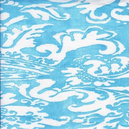 302858F BROMONTE REVERSE New Blue on Tint Quadrille Fabric