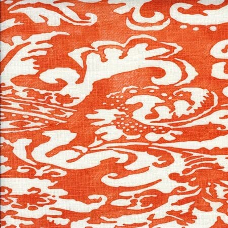 302859F BROMONTE REVERSE Terracotta on Tint Quadrille Fabric