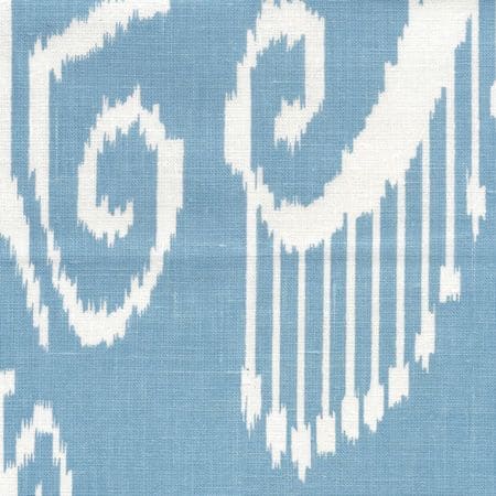 303030WL NOMAD Sky Blue on White Linen Quadrille Fabric