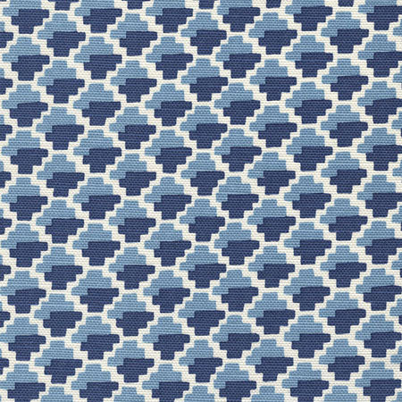 303720F-01 IL GIOCO French Blue New Navy Tint Quadrille Fabric