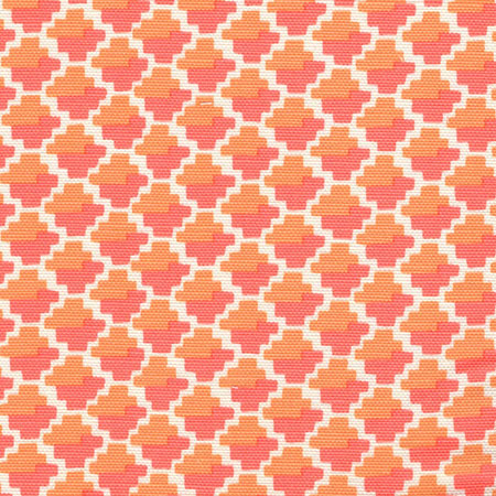 303720F-09 IL GIOCO Arancia on Light Tint Quadrille Fabric