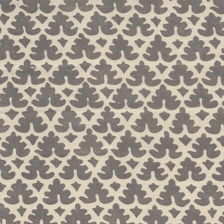 304046T VOLPI Steel Grey on Tan Quadrille Fabric