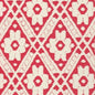 305056F VIENNESE Red on Tint Quadrille Fabric