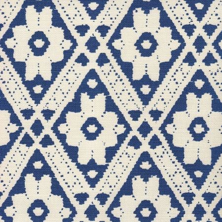 305058F VIENNESE New Navy on Tint Quadrille Fabric