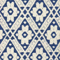 305058F VIENNESE New Navy on Tint Quadrille Fabric