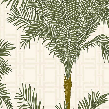 3060 COPACABANA Palm Schumacher Wallpaper