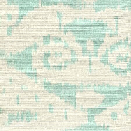 306044F MALAYA Pale Aqua on Tint Quadrille Fabric