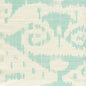 306044F MALAYA Pale Aqua on Tint Quadrille Fabric